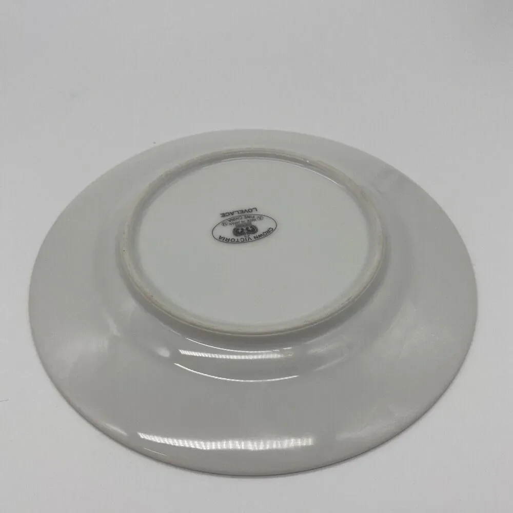 4 Vtg Crown Victoria Fine China Lovelace 6 1/2